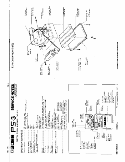 Boss PS3 PS3 pitch shifter / delay service manual